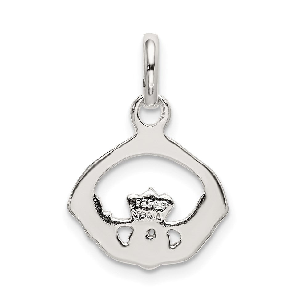 Sterlingsilber Poliert Claddagh Charm