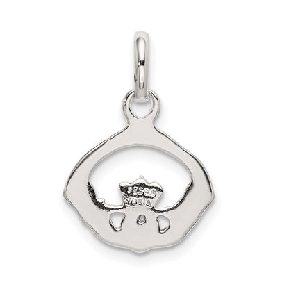 Sterlingsilber Poliert Claddagh Charm