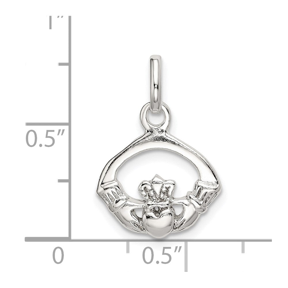 Sterlingsilber Poliert Claddagh Charm