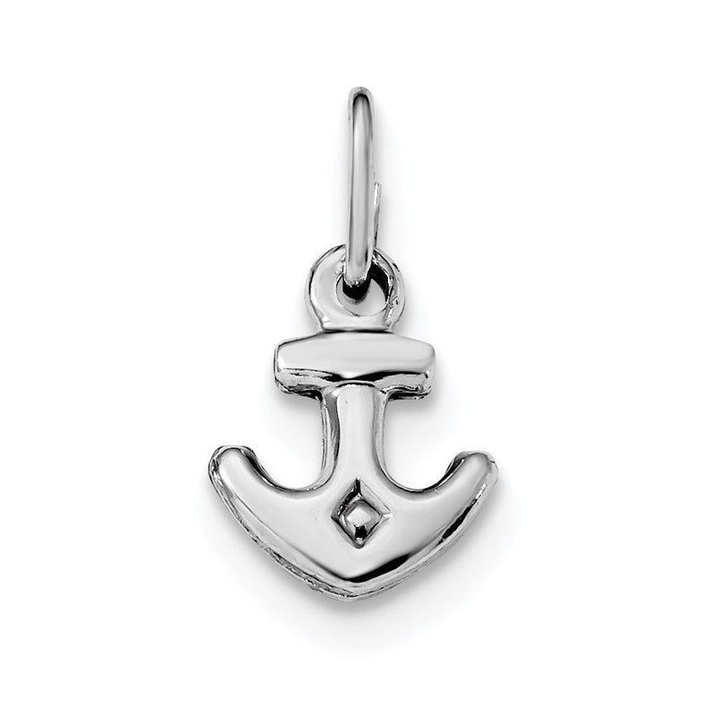Sterlingsilber Rhodiniert Poliert Anker Charm