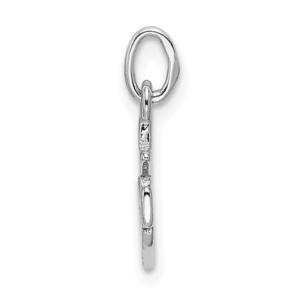 Sterlingsilber Rhodiniert Poliert Anker Charm