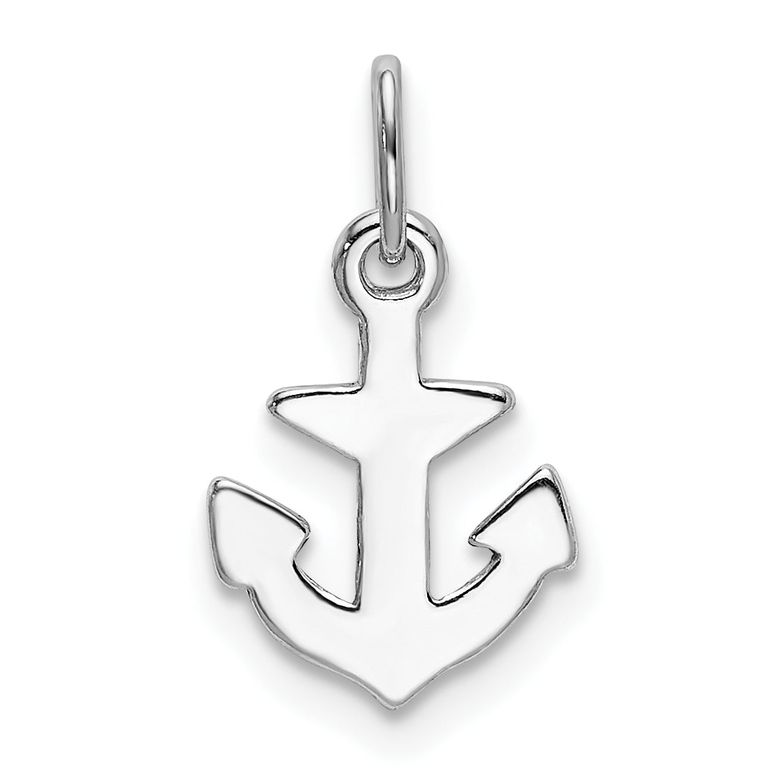 Sterlingsilber Rhodiniert Poliert Anker Charm