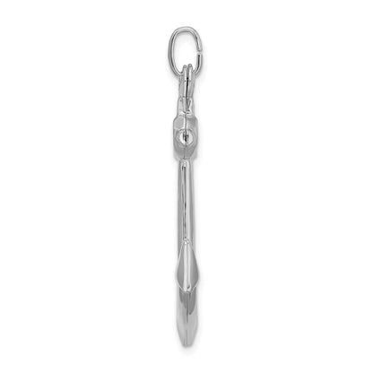 Sterlingsilber Rhodiniert Poliert Anker Charm
