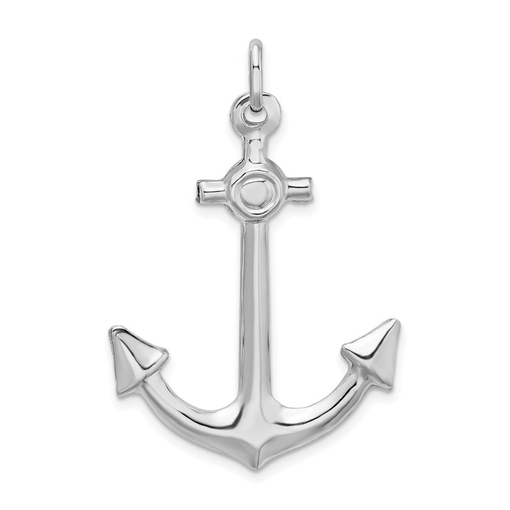 Sterlingsilber Rhodiniert Poliert Anker Charm