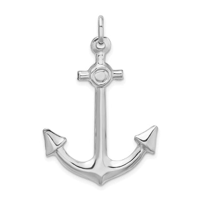 Sterlingsilber Rhodiniert Poliert Anker Charm