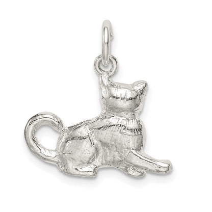 Sterlingsilber Katze Charm
