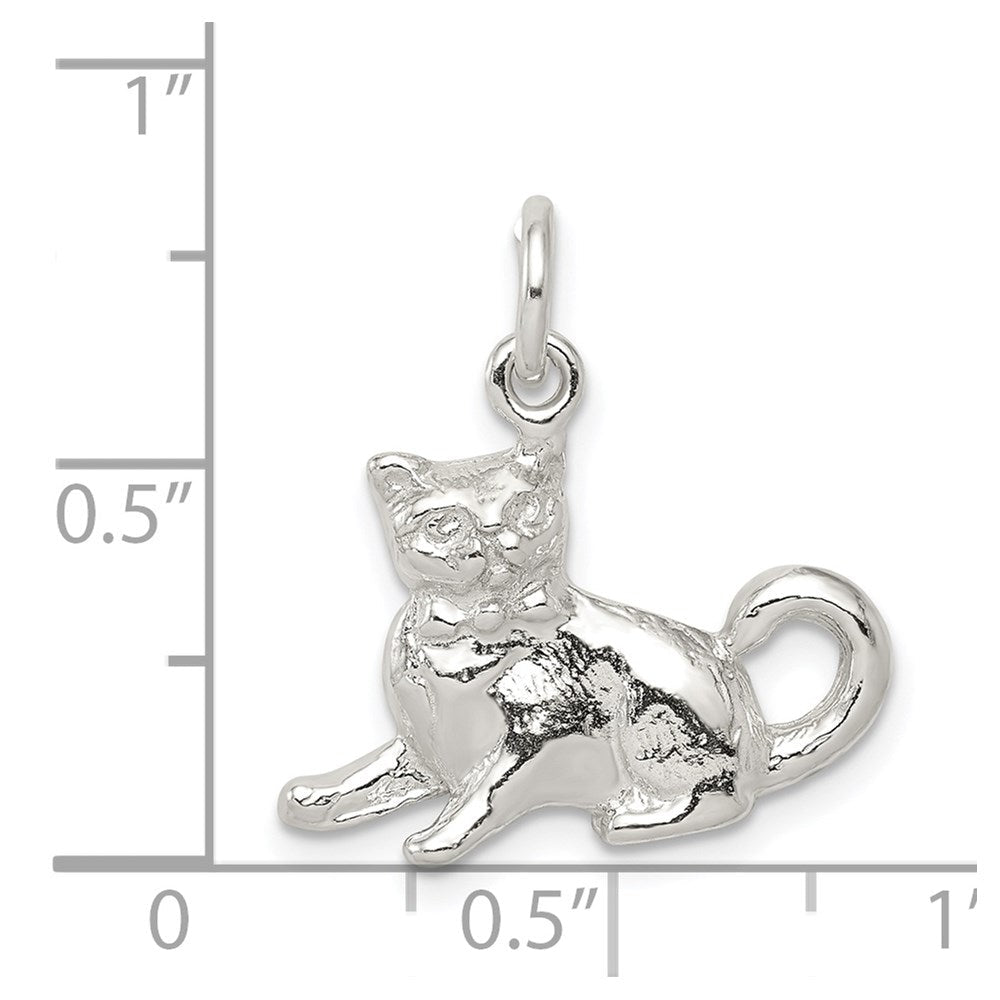 Sterlingsilber Katze Charm