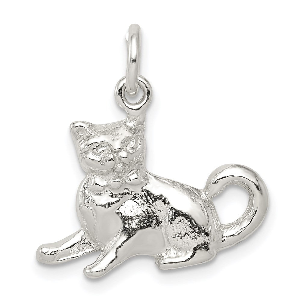 Sterlingsilber Katze Charm