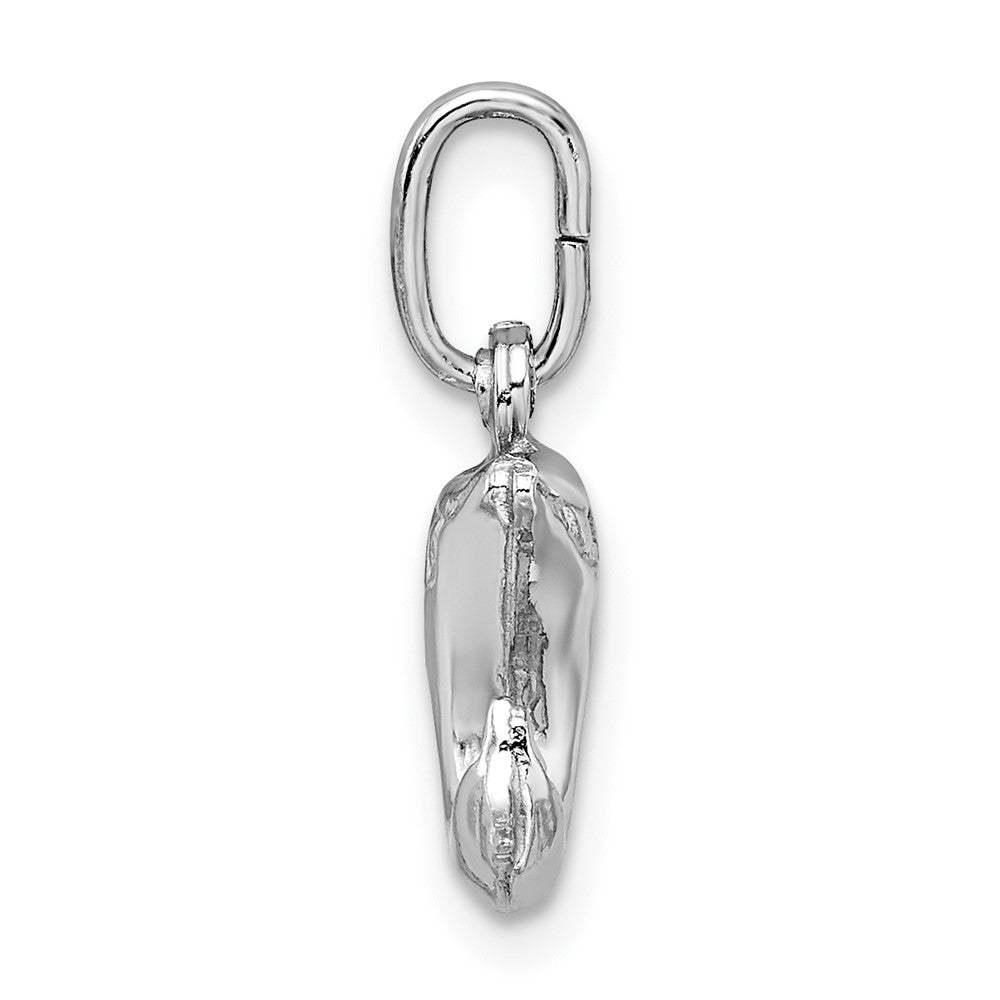 Sterlingsilber Rhodiniert Poliert Springend Delfin Charm