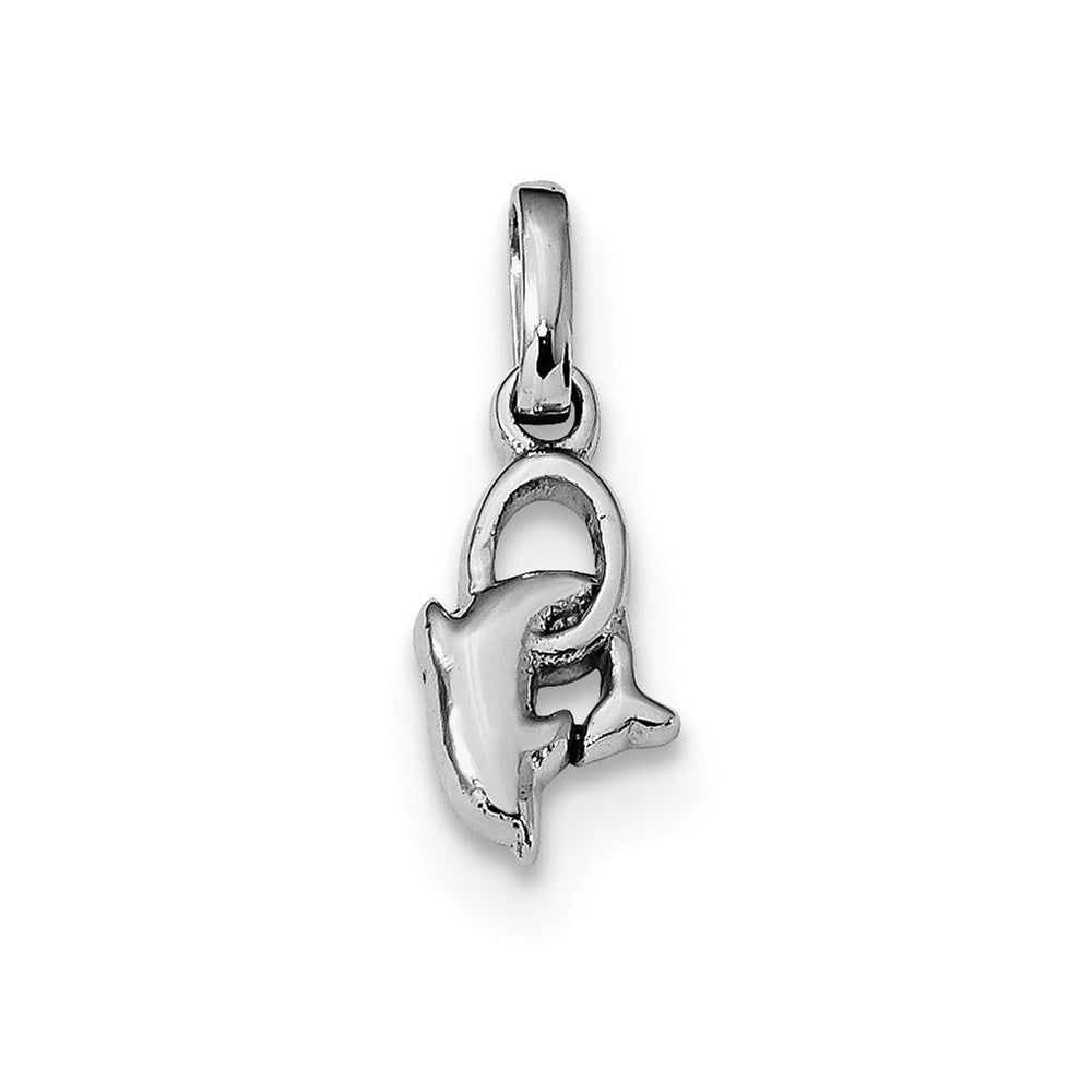 Sterlingsilber Rhodiniert Delfin Diving Creole Charm