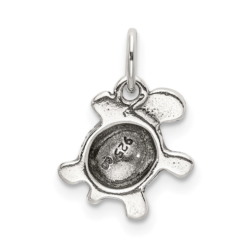 Sterlingsilber Antikisiert Schildkröte Charm