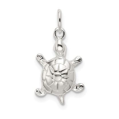 Sterlingsilber Poliert Schildkröte Charm