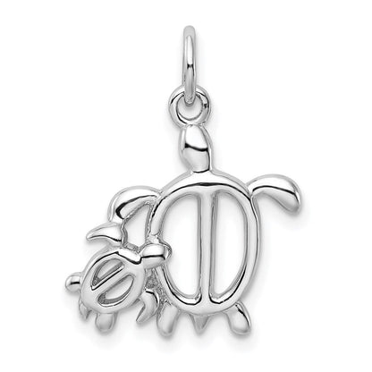 Sterlingsilber Rhodiniert Turtles Anhänger