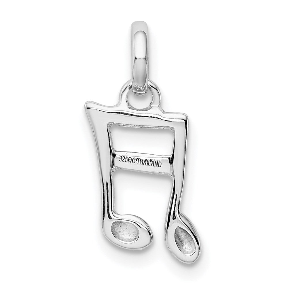 Sterlingsilber Rhodiniert Musik Note Anhänger