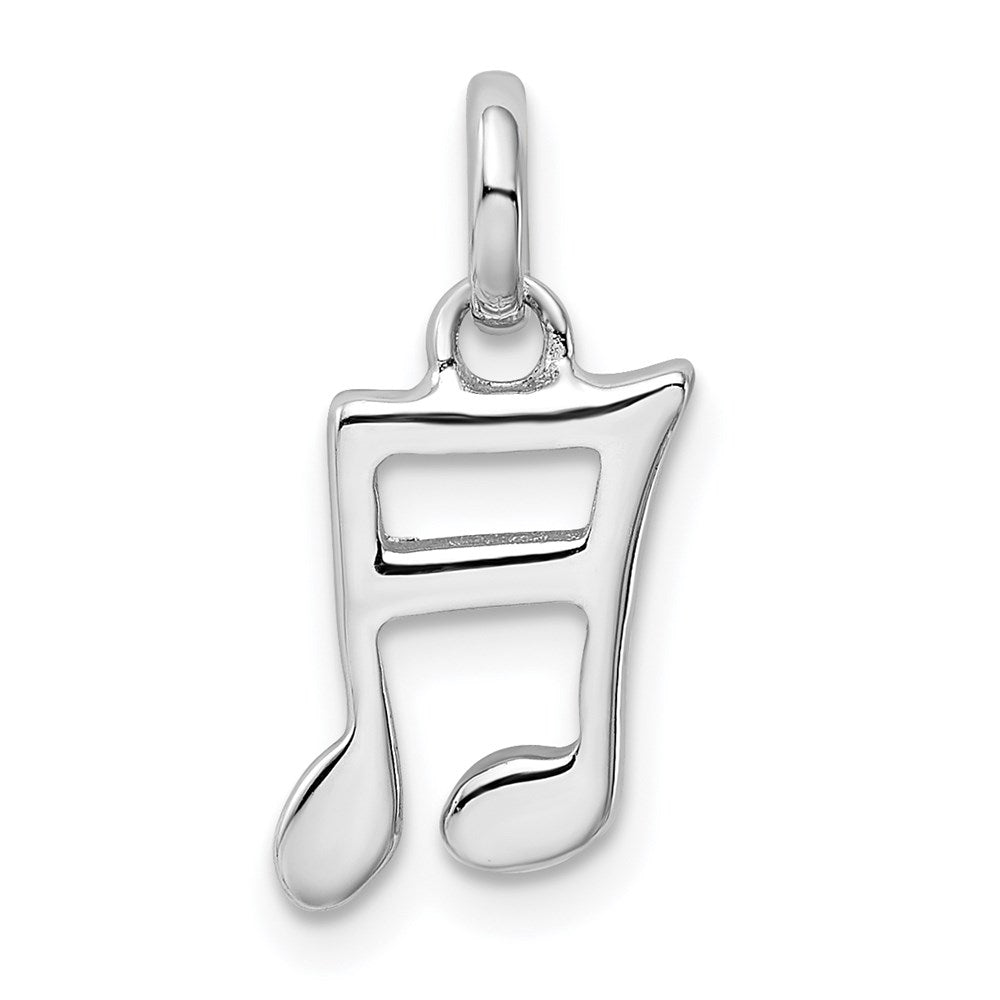 Sterlingsilber Rhodiniert Musik Note Anhänger