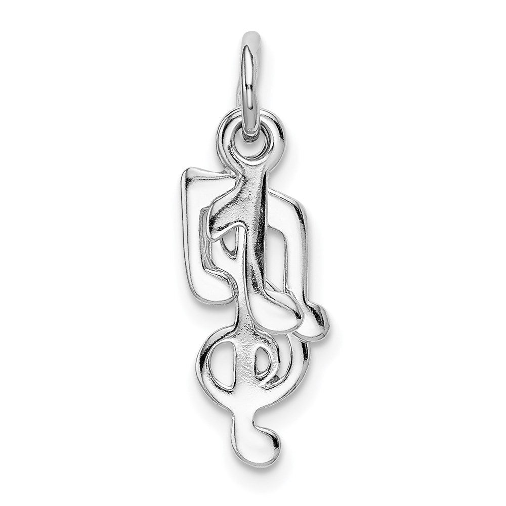 Sterlingsilber Rhodiniert Poliert Musik Notes Charm