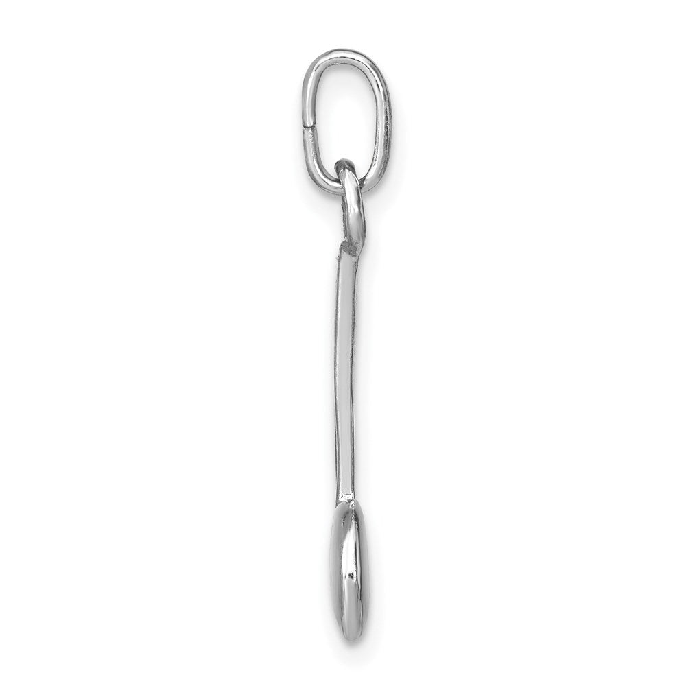 Sterlingsilber Rhodiniert Poliert Musik Note Charm