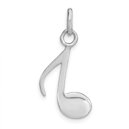 Sterlingsilber Rhodiniert Poliert Musik Note Charm