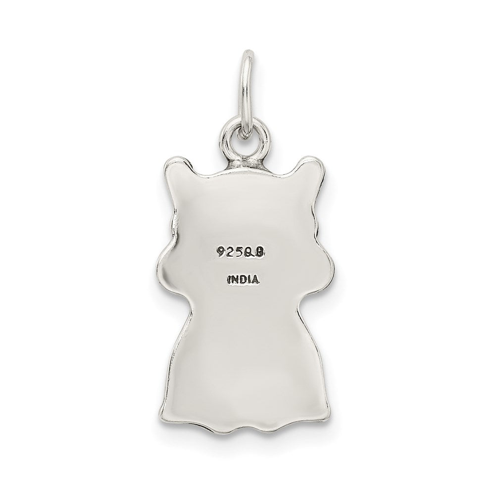 Sterlingsilber Antikisiert Katze Charm