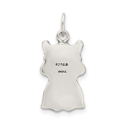 Sterlingsilber Antikisiert Katze Charm