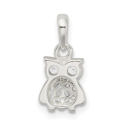 Sterlingsilber Zirkonia Eule Anhänger