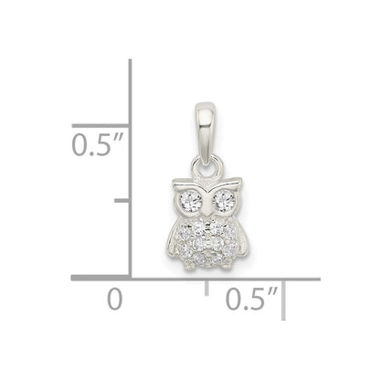 Sterlingsilber Zirkonia Eule Anhänger