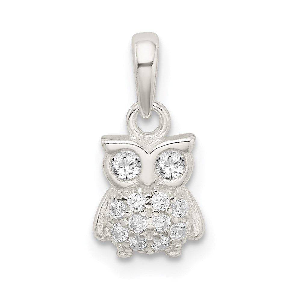 Sterlingsilber Zirkonia Eule Anhänger