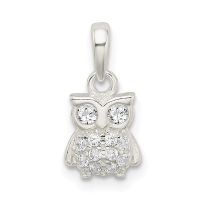 Sterlingsilber Zirkonia Eule Anhänger