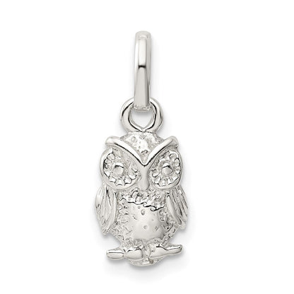 Sterlingsilber Poliert Eule Charm