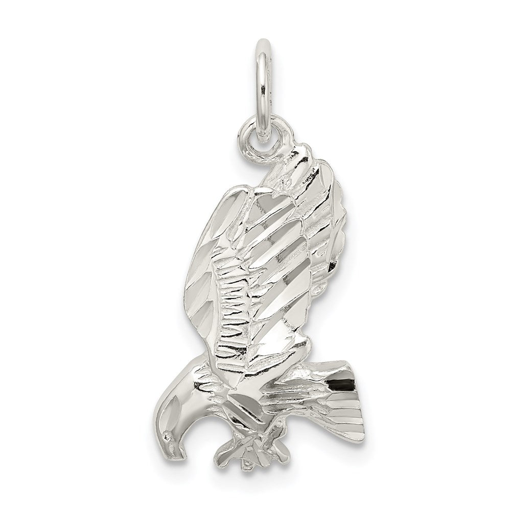 Sterlingsilber Poliert und Diamantiert Adler Anhänger