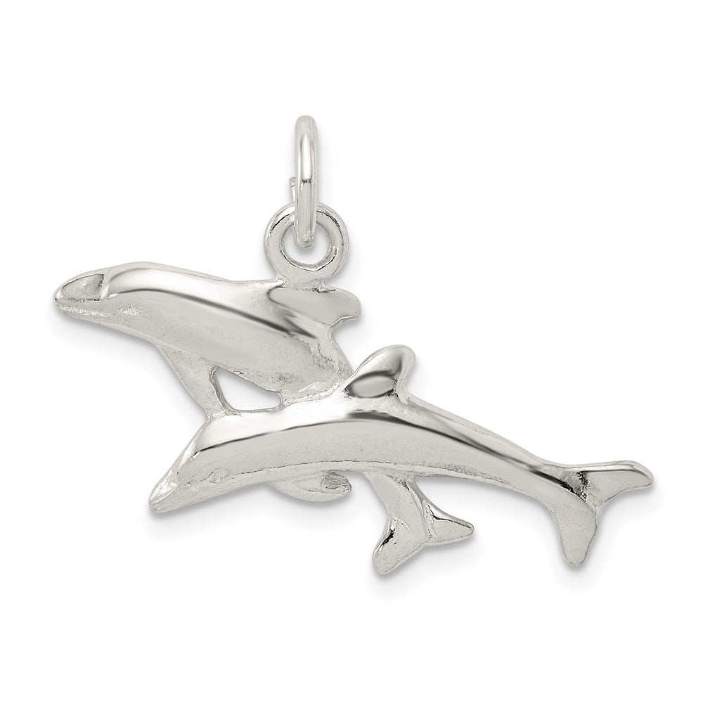 Sterlingsilber Dolphins Charm