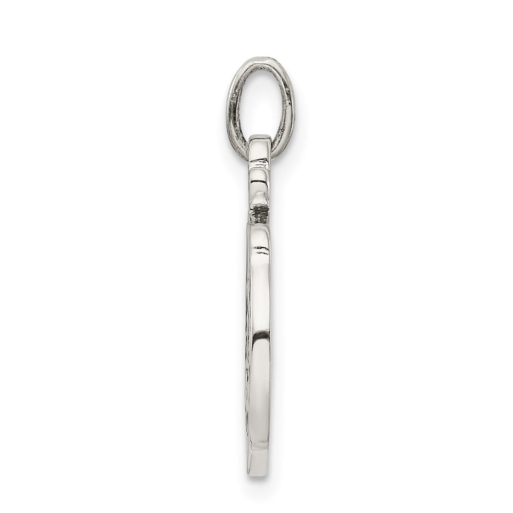 Sterlingsilber Rhodiniert Blau Emaille Santa mit Reindeer Kreis Anhänger