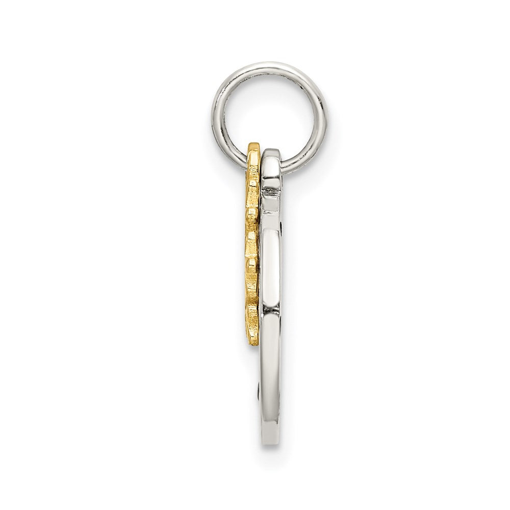 Sterlingsilber Goldfarben Emaille Zirkonia Weihnachten Anhänger