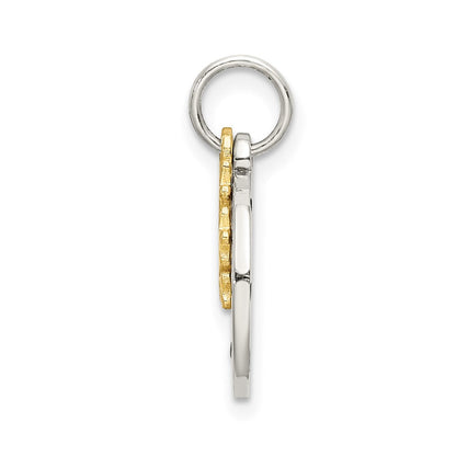 Sterlingsilber Goldfarben Emaille Zirkonia Weihnachten Anhänger