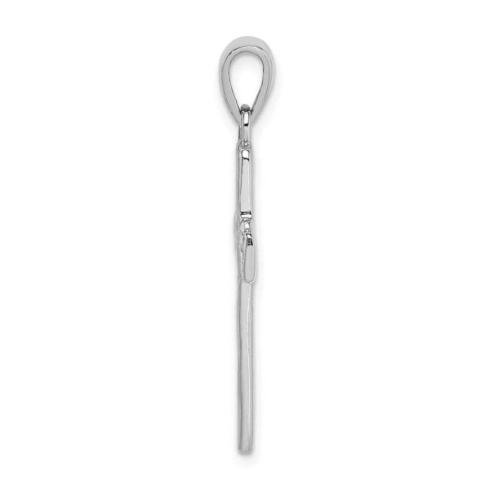 Sterlingsilber Rhodiniert Kreuz Anhänger