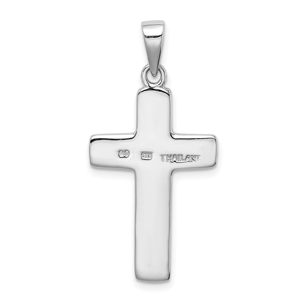 Sterlingsilber Rhodiniert Kreuz Anhänger