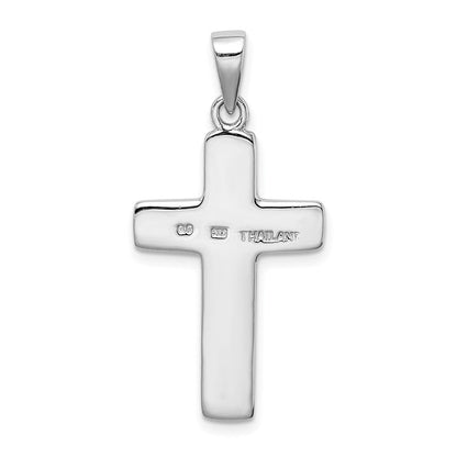 Sterlingsilber Rhodiniert Kreuz Anhänger