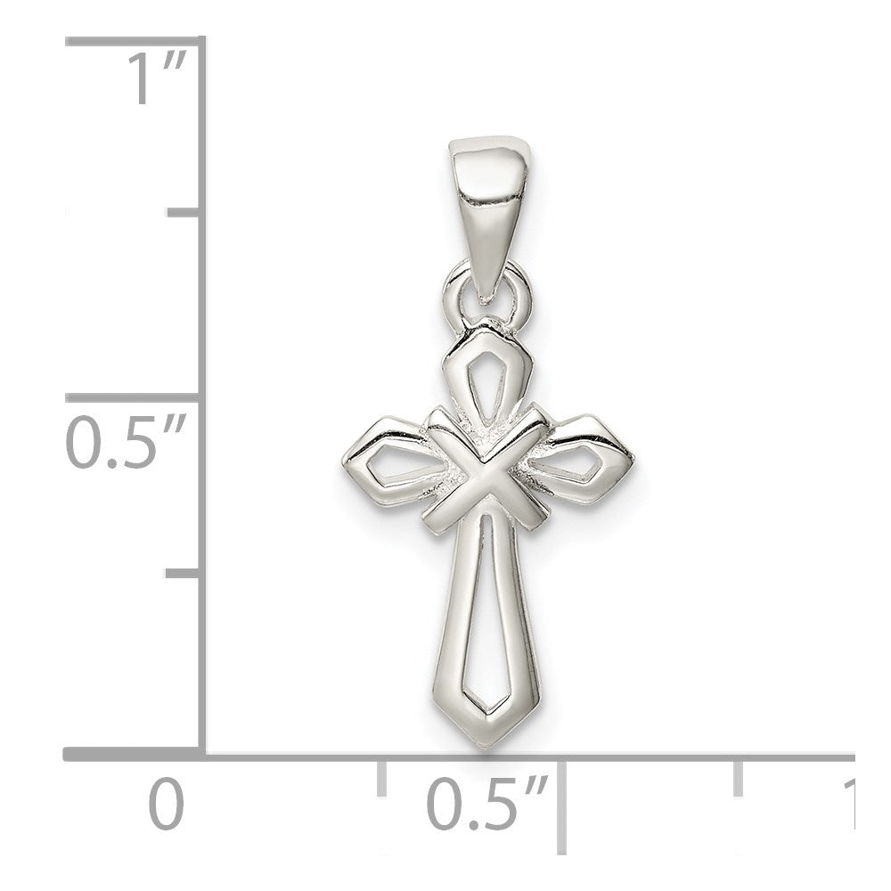 Sterlingsilber Poliert Kreuz Anhänger