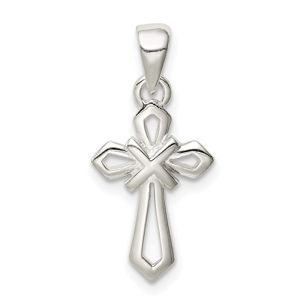Sterlingsilber Poliert Kreuz Anhänger