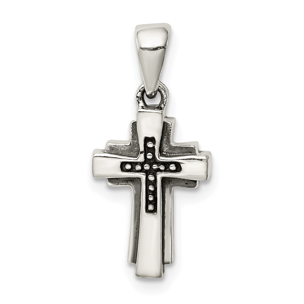 Sterlingsilber Antikisiert Kreuz Anhänger