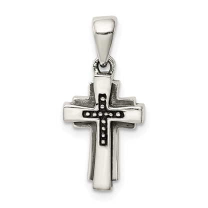 Sterlingsilber Antikisiert Kreuz Anhänger