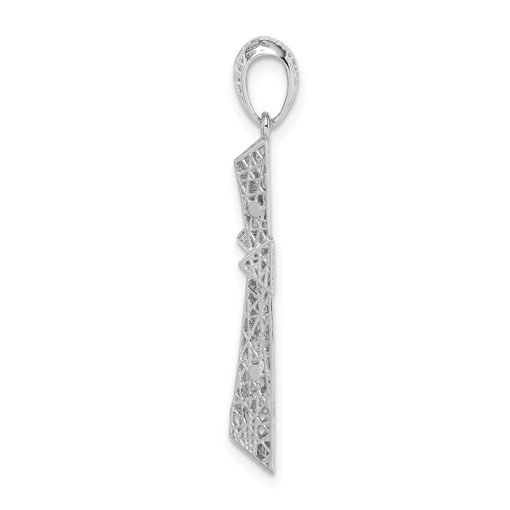 Sterlingsilber Rhodiniert Kreuz Anhänger