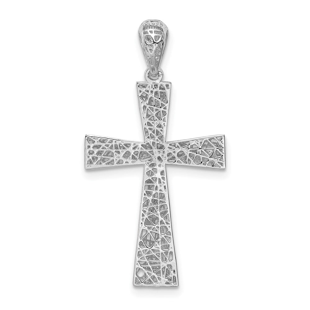 Sterlingsilber Rhodiniert Kreuz Anhänger