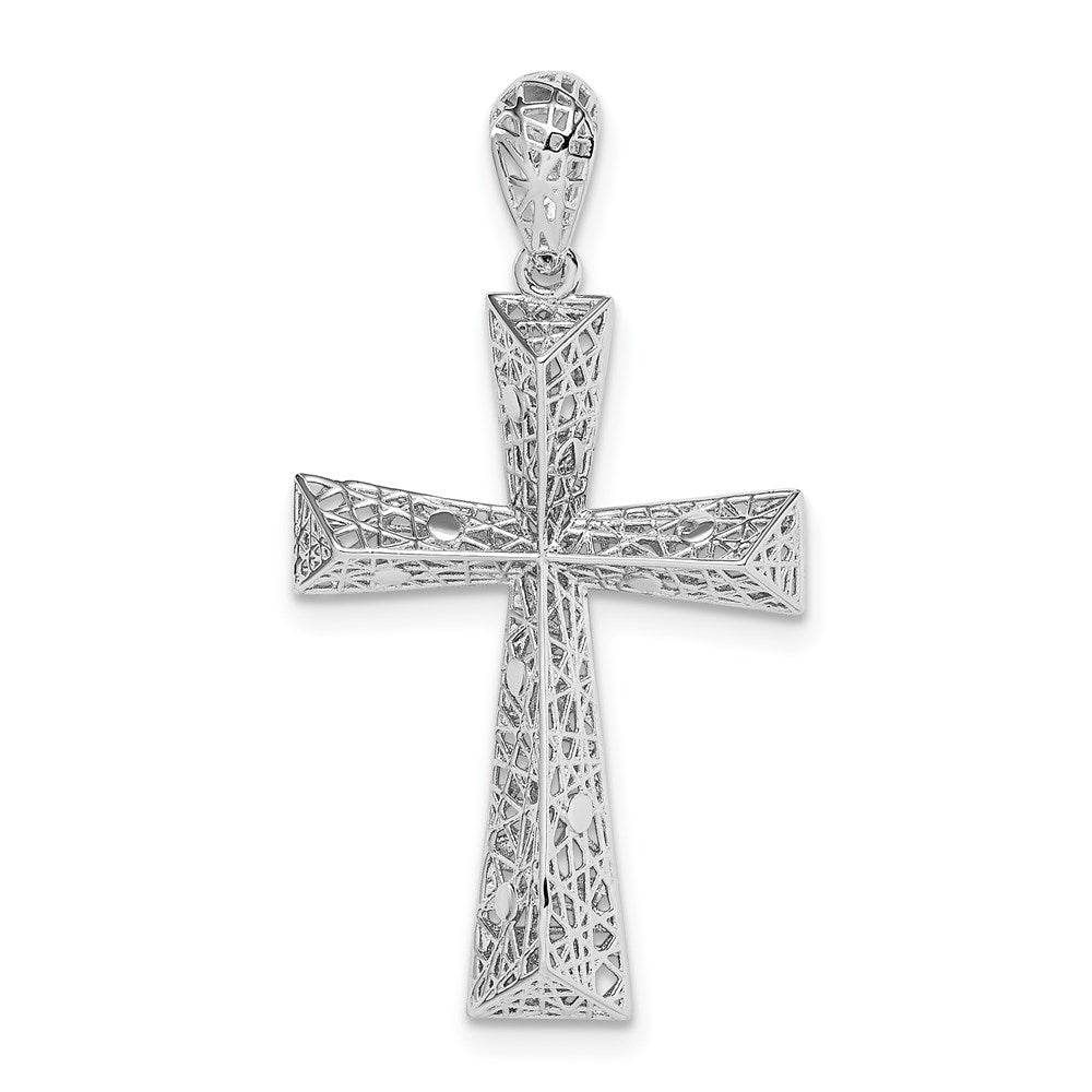Sterlingsilber Rhodiniert Kreuz Anhänger