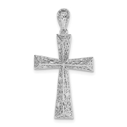 Sterlingsilber Rhodiniert Kreuz Anhänger