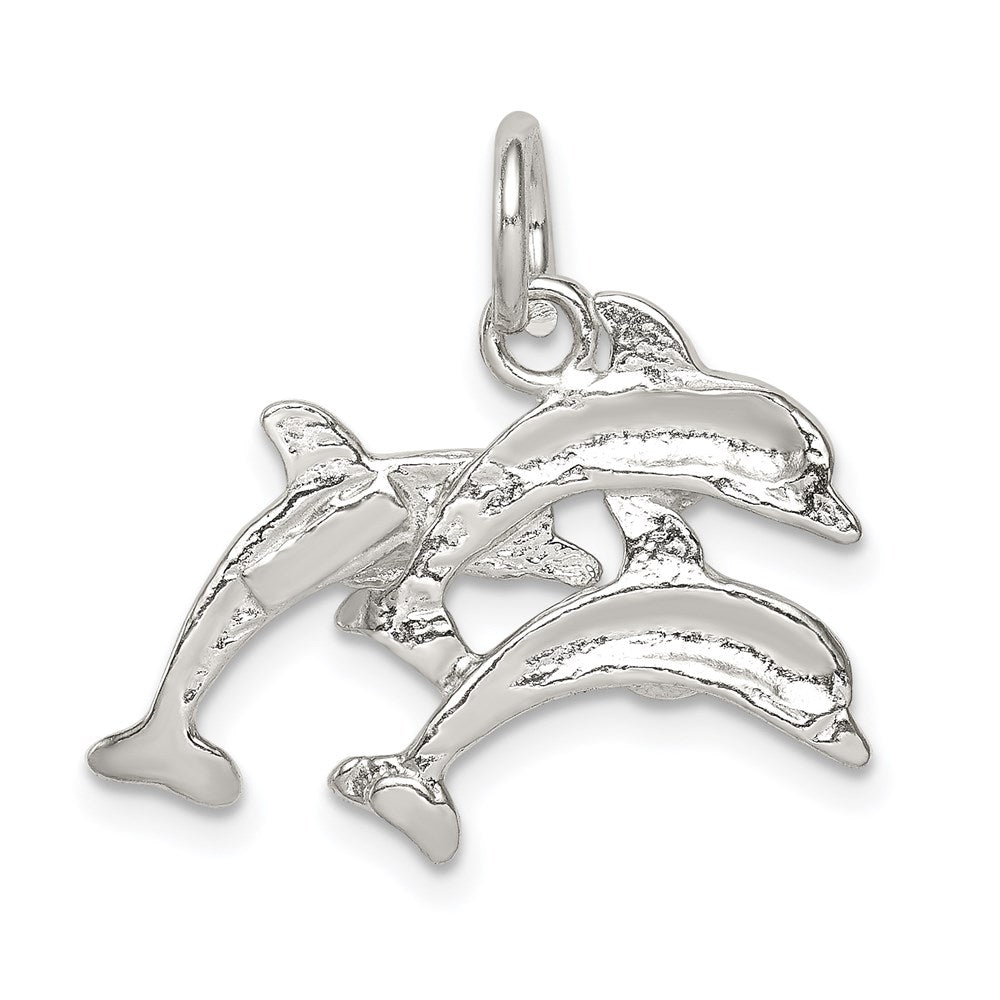 Sterlingsilber Dolphins Charm