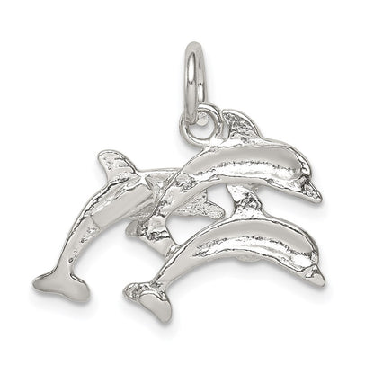 Sterlingsilber Dolphins Charm