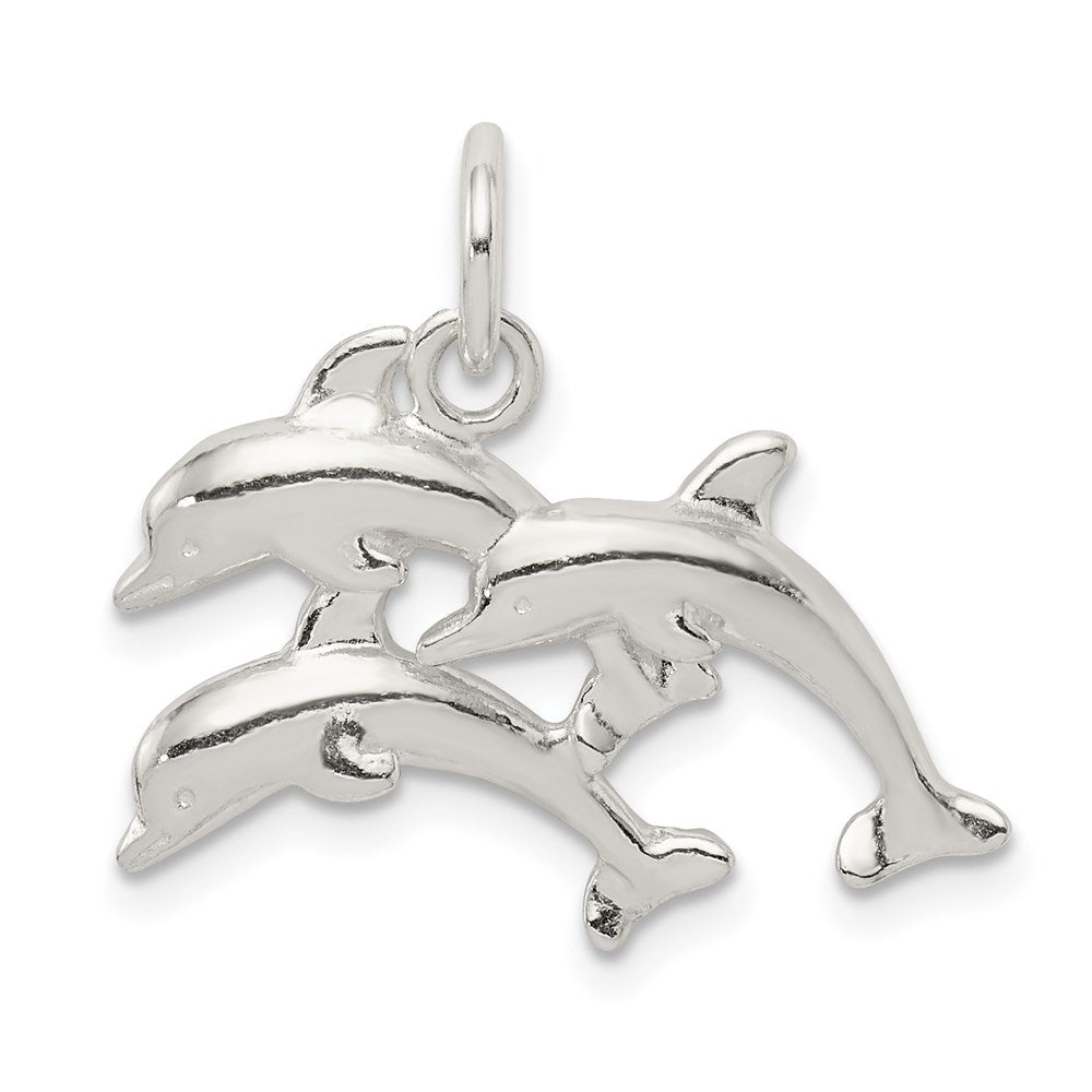 Sterlingsilber Dolphins Charm