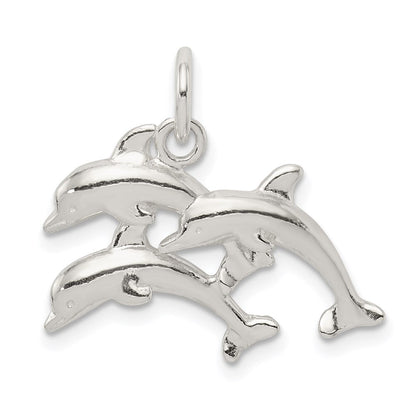 Sterlingsilber Dolphins Charm