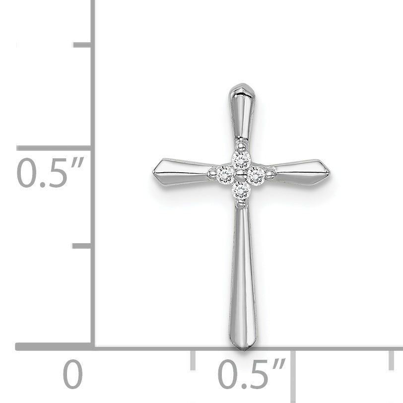 Sterlingsilber Rhodiniert Zirkonia Kreuz Kette Anhänger